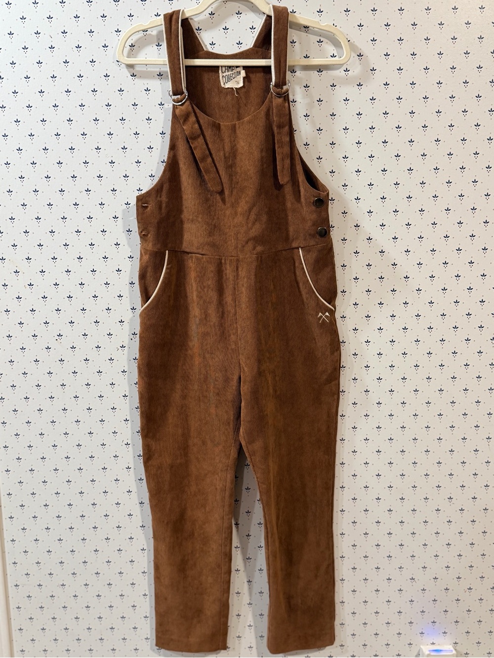 Camp Collection Brown Corduroy Overalls Jumpsuit - Size M